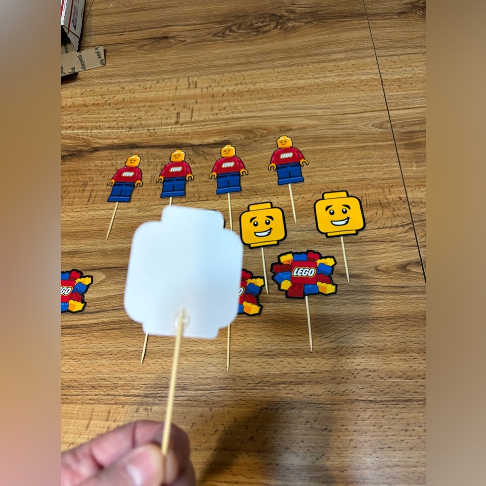 COPY - Building block bricks cupcake toppers lot of 12 - Picture 5 of 8